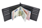 Preview: Dollar Clip mit Kleingeldfach RFID Geldscheinklammer flach Geldklammer Money Clip extra dünn für 8 Karten LEAS in Echt-Leder, Portmonee mit Geschenk Box, schwarz
